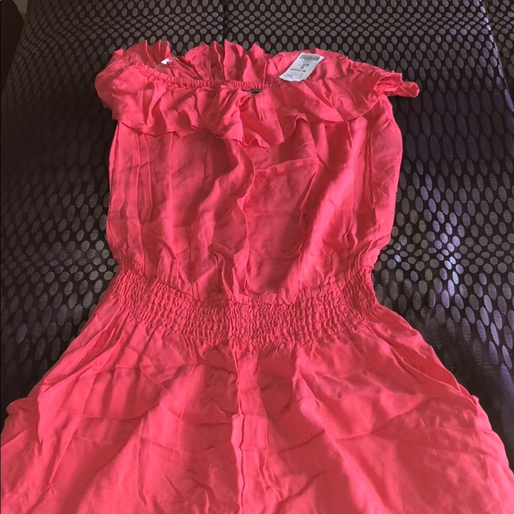 Coral Tube top capri Romper